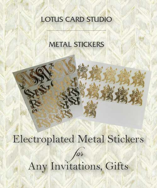 Electroplated metallic stickers