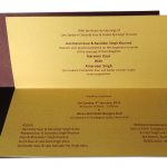 Lavish Golden Brown Wedding Invitation - Lotus Card Studio