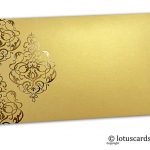 Hot Foil Stamped Personalised Money Envelope in Golden